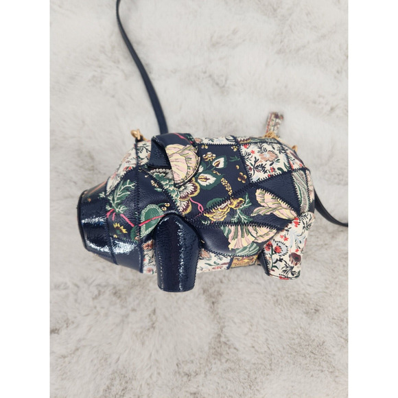 Tory Burch Peggy the Pig Small Leather Shoulder Bag Rare 6"W x 4"D x 4.5"H - Picture 4 of 15